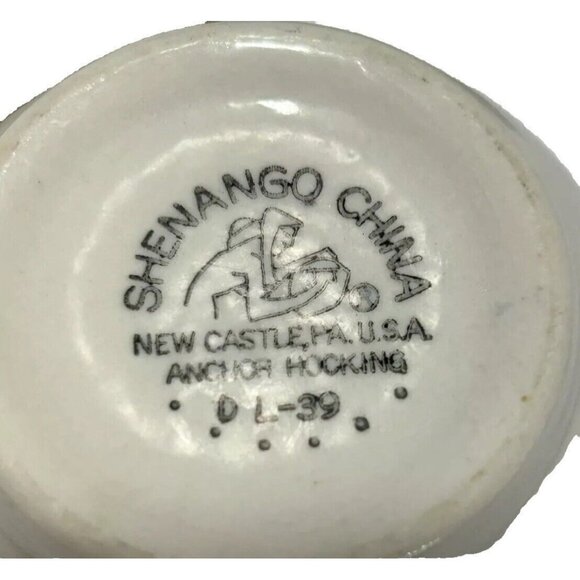 Shenango Restaurant Ware Vtg Mug Set Four 4 Brown Band Durable Tiny D Handle MCM - Picture 4 of 4